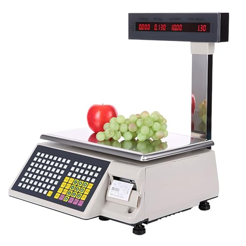 Balance de comptage prix 30 kg avec impression d'étiquettes et affichage sur poteau double face