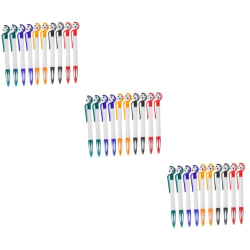 Stylos à bille forme de football DOITOOL rétractables pour l'école | 30 pièces