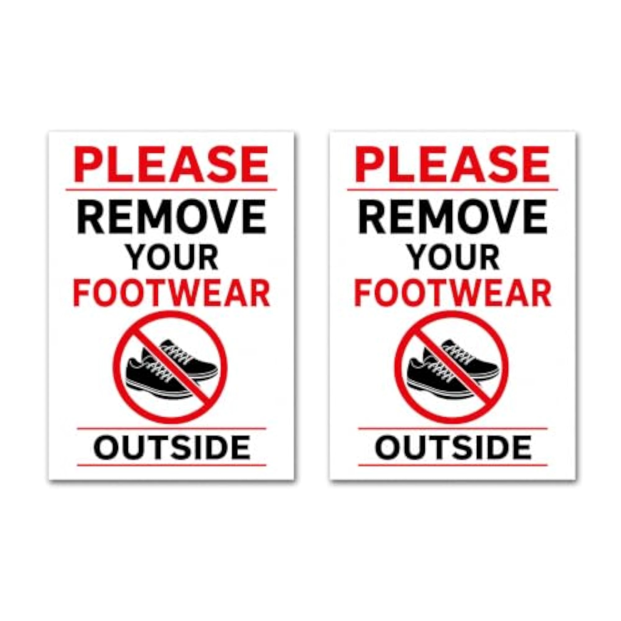 Please Remove Your Shoes Outside Door Hanging Sign