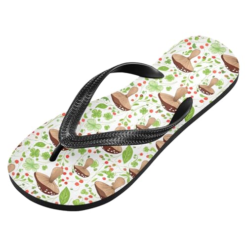 Burbuja Brown Mushrooms Flip Flops for Women Men, Soft Thong Sandals Rubber Slippers for Pool Beach Essentials2