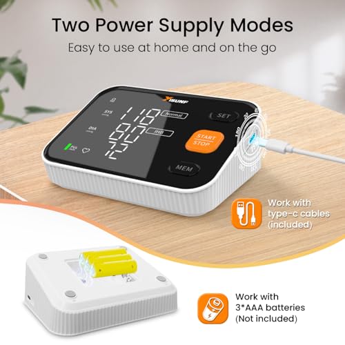 Image of Arm Blood Pressure Monitor, Automatic Digital Blood Pressure Machine for Home Use with Dual User Memory, Adjustable BP Cuff, Unlimited Free Measurement