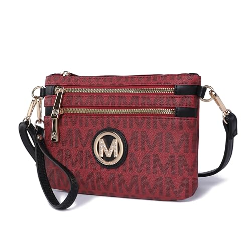 Image of MKF Collection Crossbody Bag for Women, American Flag Shoulder Bag, Vegan Leather Wristlet Bag Handbag Purse by Mia K