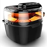 Freidora de Aire para Uso doméstico, Horno de 10 l, Cocina sin Aceite, preajustes Inteligentes, Pantalla táctil Digital Led, Jaula Antiadherente a la Parrilla de Regalo, Tenedor a la Parrilla, Ban
