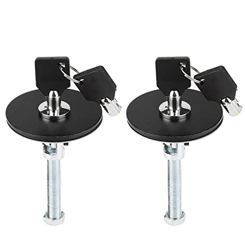 Klanata Hood Pins Kit for Car, Car Hood Lock, Universal Engine Hood Latch, Car Hood Cover Lock Key Pin Kit Safety Latch Pin, for Fastening Bolt Professional Rally Cars (Black, with Key)
