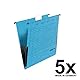 Original Falken 5er Pack Hängetasche UniReg. Made in Germany. Aus Recycling-Karton für DIN A4 mit Leinenfröschen blau Blauer Engel ideal für die lose Blatt-Ablage im Büro und der Behörde
