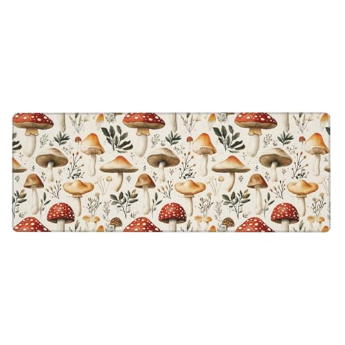 Tapis de souris de jeu champignon avec bords cousus élégants
