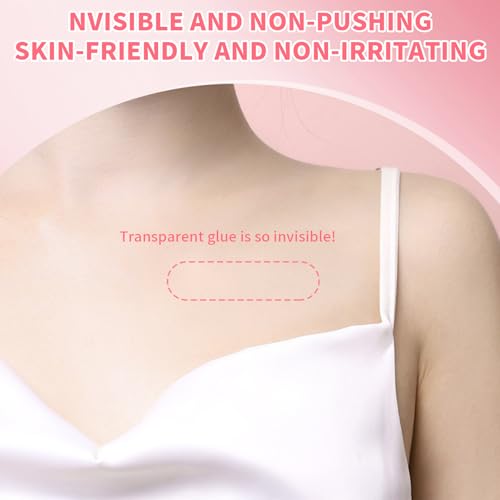 3 Stück Transparentes Body Tape,Flüssiger Anti-Rutsch-Kleber,Clothing Doppelseitige Klebeband,Damen Bekleidung Zubehör,für Kleidung und Haut, 10g