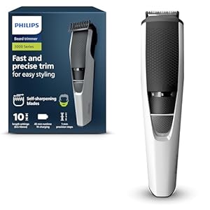 “Philips Beardtrimmer 3000 Series, Beard Trimmer with Lift & Trim Technology (model BT3206/14)”
