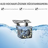 Rückfahrkamera Set 12V, IP68 Wasserdicht Auto Rückfahrkameras 170° Weitwinkel, Klare Nachtsicht Backup Kamera mit 12 LED für Wohnmobil Trucks Bus Pickup Trailer, 6m Kabel – Ansicht 4