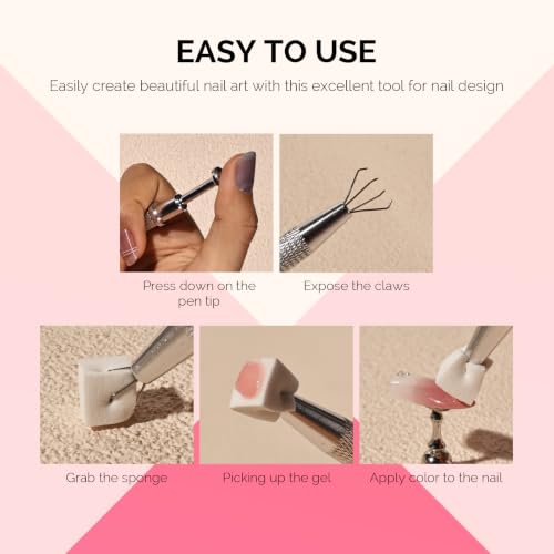Image of MelodySusie 200Pcs Soft Nail Sponges for Ombre