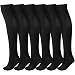 Sureio 6 Pairs Thigh High Men's Compression Socks 20-30 Mmhg Knee Compression Socks Xl Grip for Men and Women