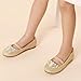 DREAM PAIRS Girls Mary Jane Princess Party Dress Flat Shoes, Gold/Glitter - 4 Big Kid (Aurora-03)