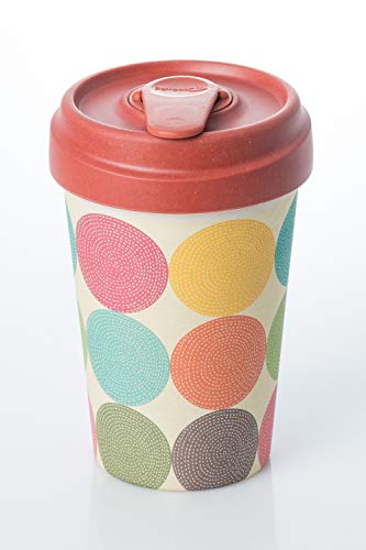 Coffe to go gobelet en bambou avec couvercle "Bright Circles" Bamboo Cup