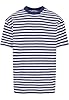 Urban Classics Basic Basic Men's Regular Stripe T-Shirt Black/White, White/Dark Blue, 4XL #5