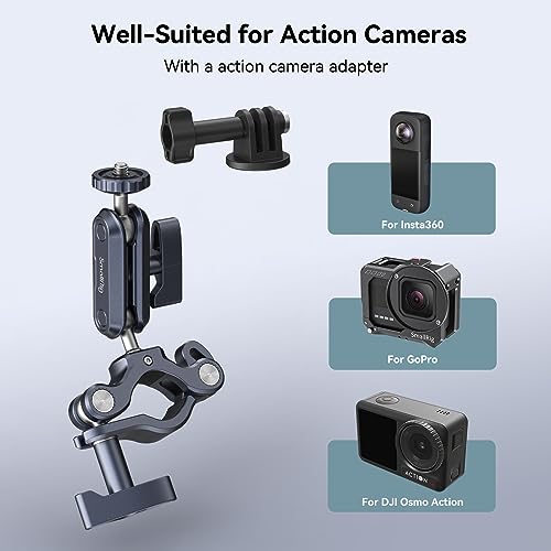SMALLRIG Bike Handlebar Clamp Mount, All Metal Pole Mount for Bike/Motorbike/Motorcycle, Bar Mount for GoPro HERO10 Black - Image 4