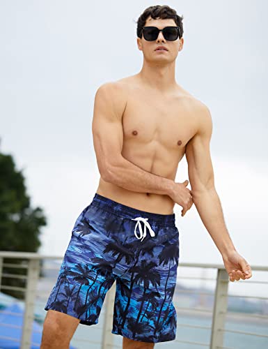 TUONROAD Mens Swim Trunks with Compression Liner 2 in 1 Board Shorts 9 Inch Quick Dry Swimming Trunks with Pockets2