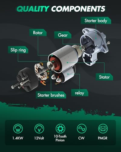 Image of SCITOO Motor Starter for 17841 336-1768 Starters Fit for Pontiac for Vibe 2003-2008, for Toyota for Corolla 2003-2008, for Toyota for Matrix 2003-2008