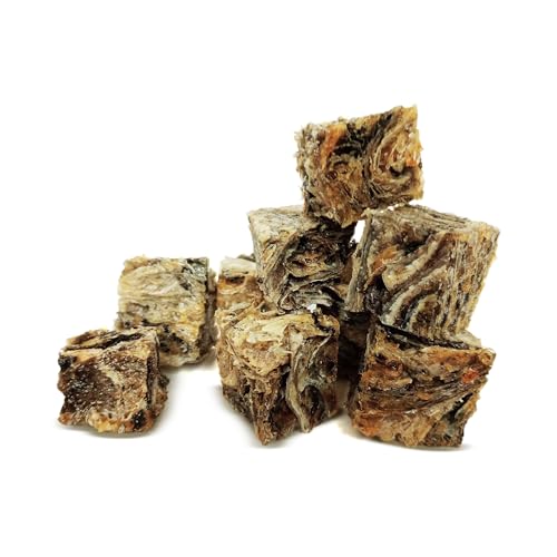 SKIPPERS Whitefish Fish Skin Cubes for Dogs Small (22.5cm) 1kg Grain Free Dog Treats