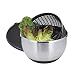 Produktbild BCGT Edelstahl 304 Haushaltsgemüsedörr Salat Wäscheschleuder, Handseil, Gemüse und Obst Abflusskorb Dehydration Korb Anti-Rutsch-Spinner -5 L