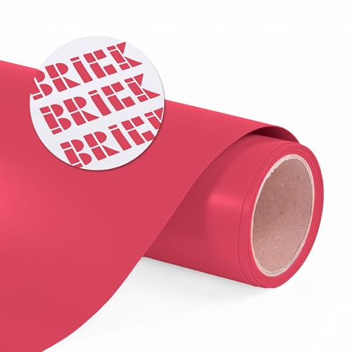 Siser Brick 600 Heat Transfer Vinyl, 11.8" x 3FT Roll (Red - HEX #8A2A2B) - Compatible with Siser Romeo/Juliet & Other Professional or Craft Cutters - 3D HTV - CPSIA Certified by Siser - Used condition - US$10.01