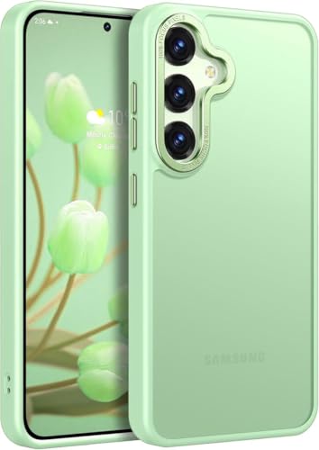 Image of DIZORO Polycarbonate Matte Case for Samsung S25 Plus 5G Translucent Frosted Hard Back Phone Case Anti-Fingerprint Anti-Slip Shockproof Protective Case Cover for Samsung Galaxy S25 Plus 5G Green