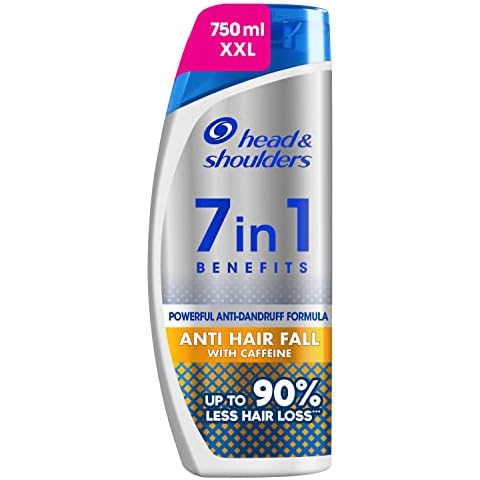 Head & Shoulders Anti-Dandruff Shampoo, Caffeine Shampoo With 7-In-1 Benefits, Anti Hair Loss Shampoo For Men & Women, SAVINGS PACK, Powerful Anti-Hairfall Shampoo, Clinically-Proven, 750 ml Cover