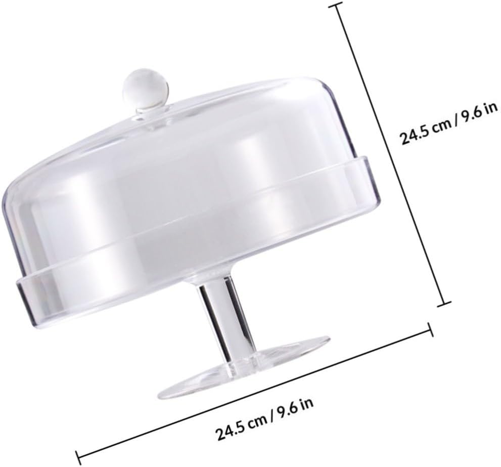 Cabilock Arched Acrylic Food Dome Cover for Cake and Salad Portable and Easy to Carry Food Protective Cover for Indoor and Outdoor Use