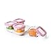 OXO Tot Glass Baby Blocks Food Storage Containers, Pink, 4 oz