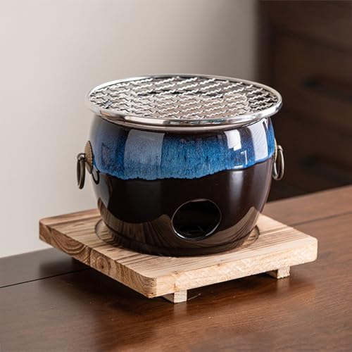 Réchaud à charbon de bois en argile naturelle, poterie d'exception pour chauffage