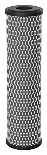 Pentair Pentek C1 Carbon Water Filter, 10-Inch, Under Sink Dual Purpose Powdered Activated Carbon-Impregnated Cellulose Replacement Cartridge, 10" X 2.5", 5 Micron, Black #TOP1