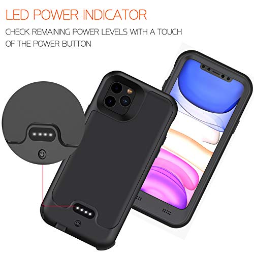 Capa de bateria para iPhone 11/iPhone 11 Pro/iPhone 11 Pro Max, capa protetora de 3600 mAh/4200 mAh