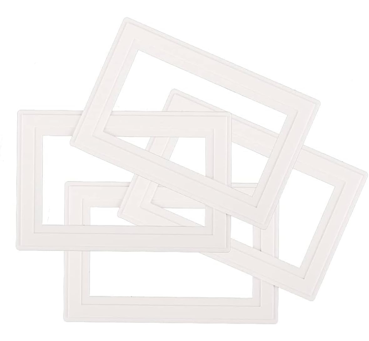 Cambridge Lifestyles White Finger Plate for 2 Gang Socket Surround Double Light Switch Protection Cover Pack of 4 Prevents Marks Easy Clean Durable Plastic - Image 2