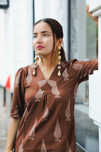 Image of SHIENZY Cotton Blend Kurta Set for Women