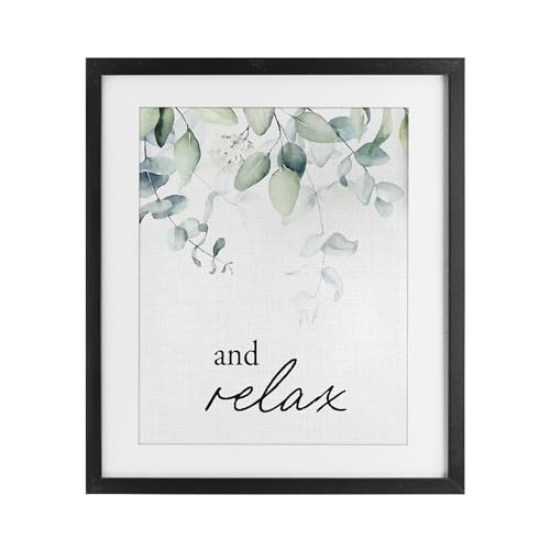 Stupell Industries And Relax Minimal Herbs Black Framed Print Under