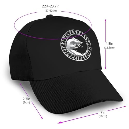 Viking Norse Wolf Unisex Classic Adjustable Curved Brim Baseball Cap, Trucker Hat2
