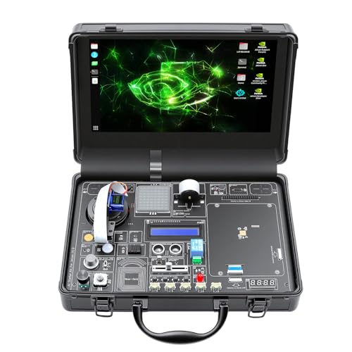 ELECROW AI Starter Kit for Jetson Orin Nano 30 Sensors No Soldering Board 8MP IMX219 Gimbal Camera 11.6 IPS Screen 38 Python Tutorials with AI Voice Interaction (Without Jetson Orin Nano Board)