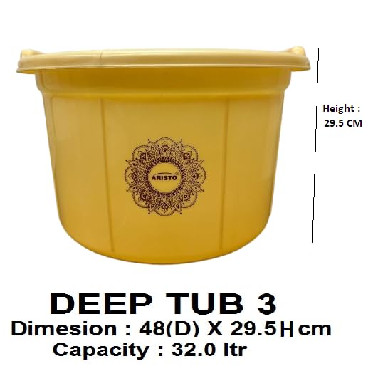 Image of Aristo Multipurpose Plastic Tub 32 Ltr Aqua peach Combo