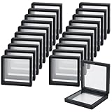 20 marcos flotantes 3D de 9 x 9 cm, color negro, a prueba de polvo, portátil,...