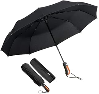 ECHOICE Uniseks dla dorosłych wiatroszczelny składany parasol typu tote automatyczne otwieranie zamykanie kompaktowy z 10-żebrowym wzmocnioną ramą i tkaniną teflonową