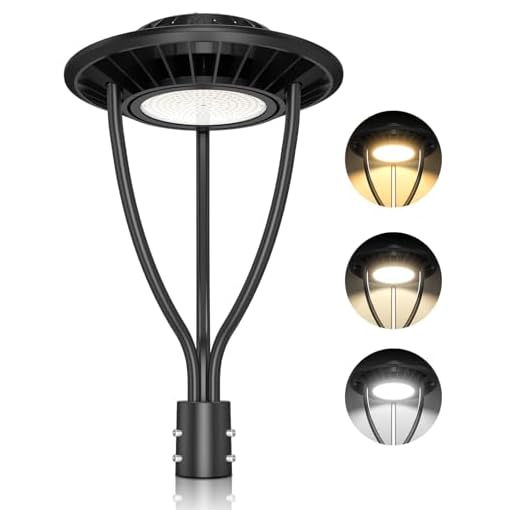 LED Post Top Light 80W 14000LM, 3 CCT 3000K 4000K 5000K LED Post Light Fixture, Lamp Post Light Dusk to Dawn Outdoor Pole Light for Garden Yard Pathway, Commercial Street Area Lighting IP65 AC120~277V