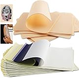 Tattoo Practice Skin with Transfer Paper - 30Pcs Anghie 10Pcs Tattoo Fake Skin and 20Pcs Tattoo Sten