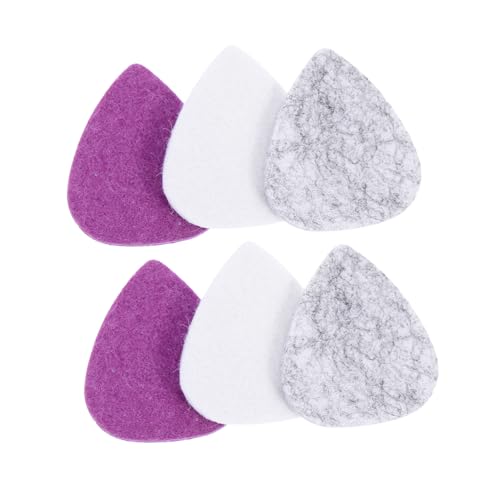 WESIEVYA 6個フェルト製ギターピック ウクレレピック対応 フォークギター用 耐摩耗性設計 持ち運び便利 軽量