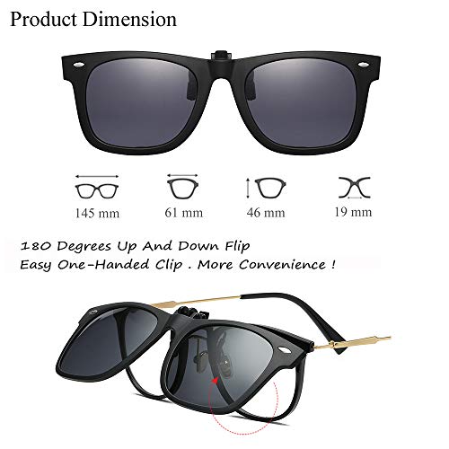 Clip On Sunglasses Over Prescription Glasses Polarized Men Women Flip Up4