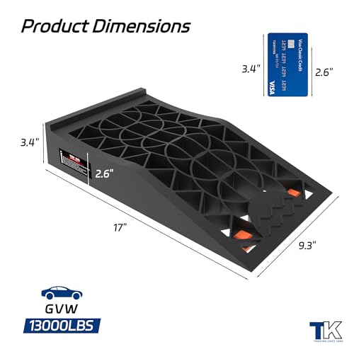 image for TOWKING Car Ramps for Oil Changes and Lift, Portable Low Profile Car R