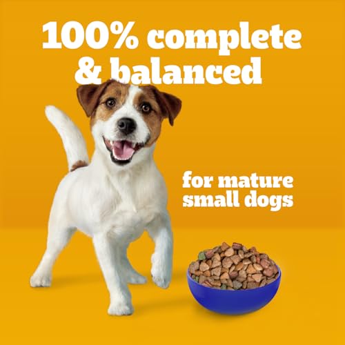 PEDIGREE with Tender Bites Small Dog Adult Dry Dog Food Chicken & Steak Flavour - With Whole Grains and Vegetables - Omega-6 for Healthy Coat and Skin, 2kg Bag image 1