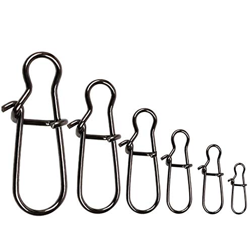 Fishing Snaps Duo Lock Snap Swivels 100pcs Stainless Steel Quick Change Lure Clips Swivels (#1 100pcs) - Image 7