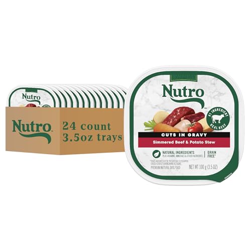 Image of Nutro Cuts in Gravy Wet Dog Food, Beef & Potato Stew, 3.5 oz, 24 Count