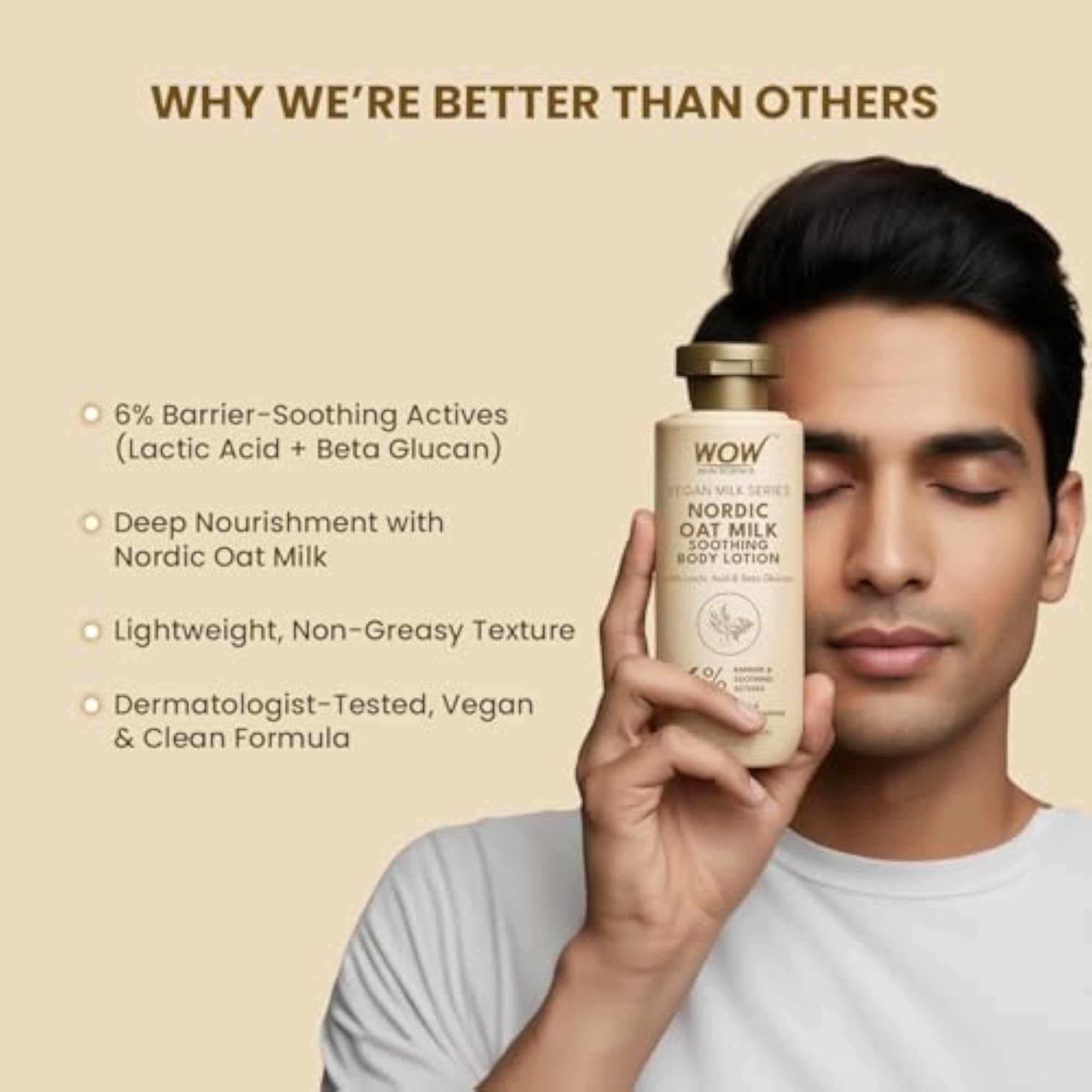 WOW Skin Science Vegan Nordic Oat Milk Body Lotion, 200ml