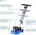 Prolux Core Hard Floor Buffer and Tile Floor Electric Scrubber Machine - 13 inch Home or Office Model