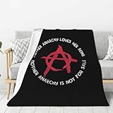 Mother Anarchy Loves Her Sons Breathable Flannel Blanket – Wrinkle-Resistant & Hypoallergenic, Soft & Durable for All Seasons, Easy Care 40'X30'